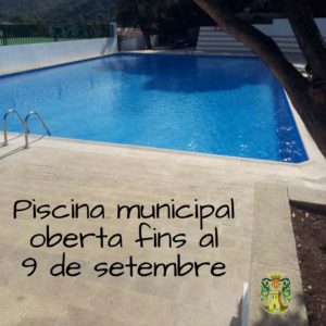 Read more about the article Piscina municipal oberta fins el 9 de setembre.