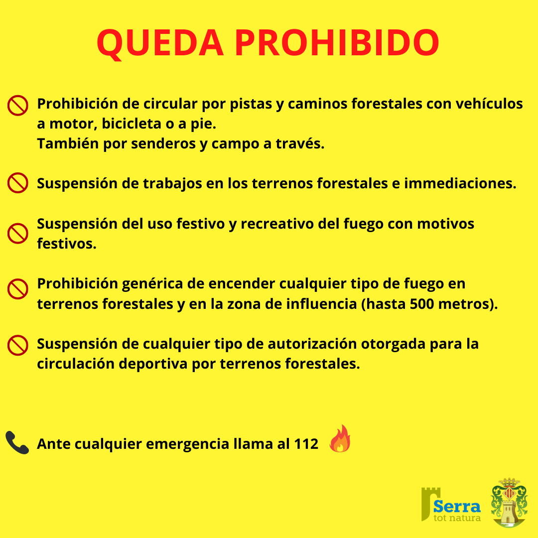 En este momento estás viendo Restricciones por la preemergencia. Alto riesgo de incendios