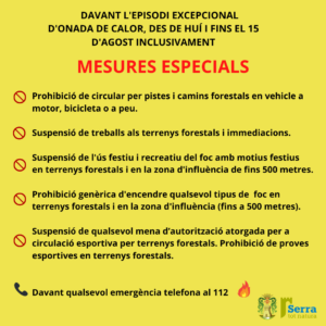 Read more about the article Mesures especials durant l’onada de calor