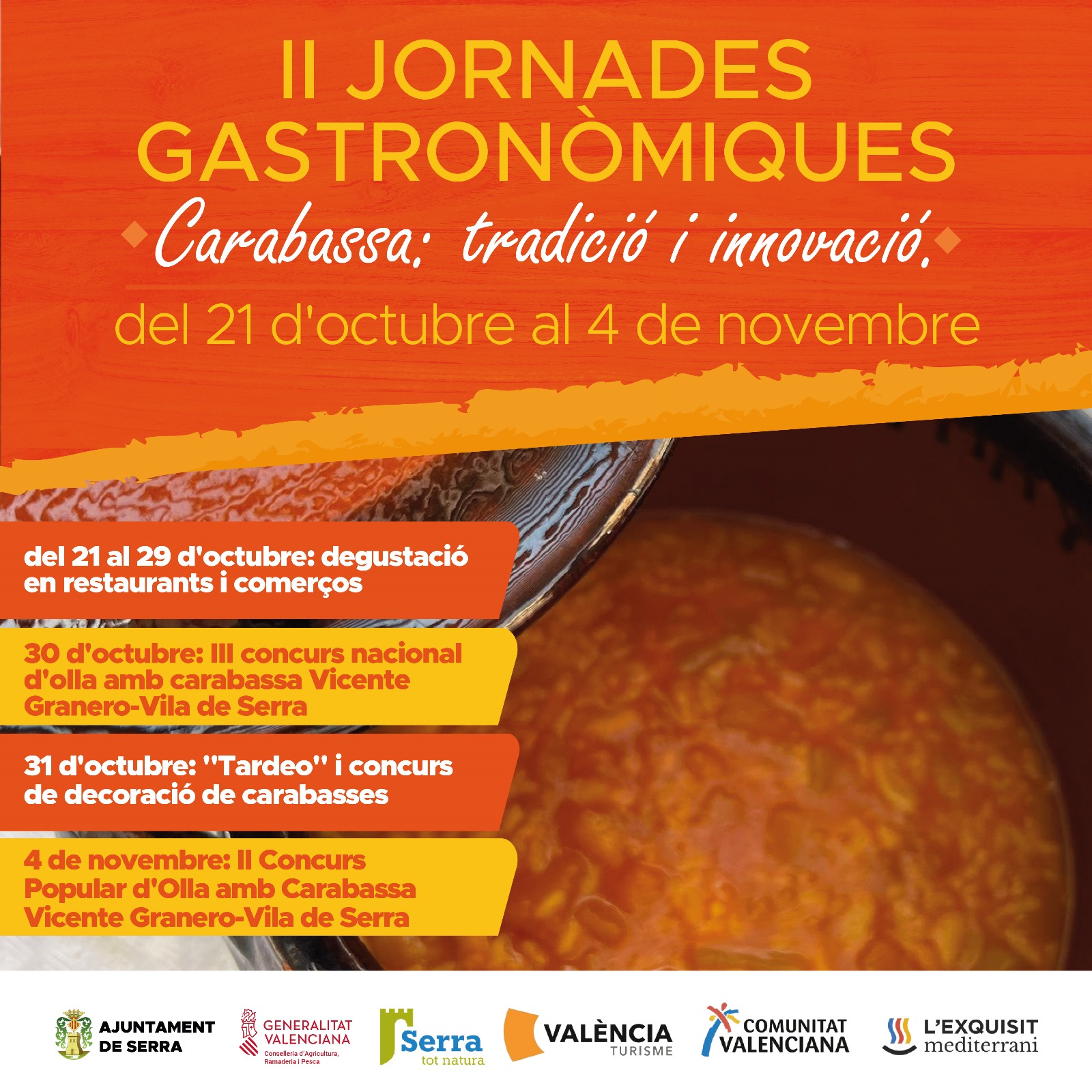 En este momento estás viendo Serra celebra las II Jornadas Gastronómicas de la calabaza