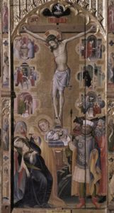 Fragment retaule de Frai Bonifaci Ferrer Crucifixio a Serra